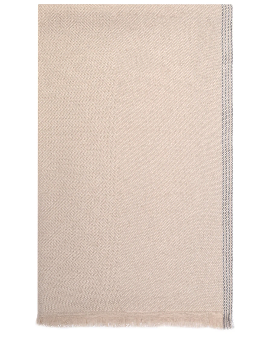 Шарф шерстяной BRUNELLO CUCINELLI MSC665OR CJ007, размер S, цвет бежевый - фото 1