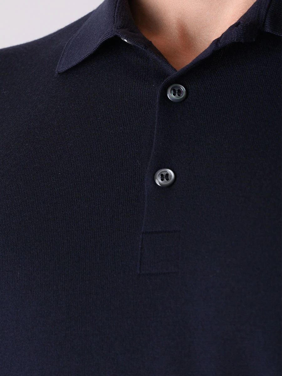 Поло шерстяное GRAN  SASSO 43103/13790/598 Темно- Синий  Фото 5