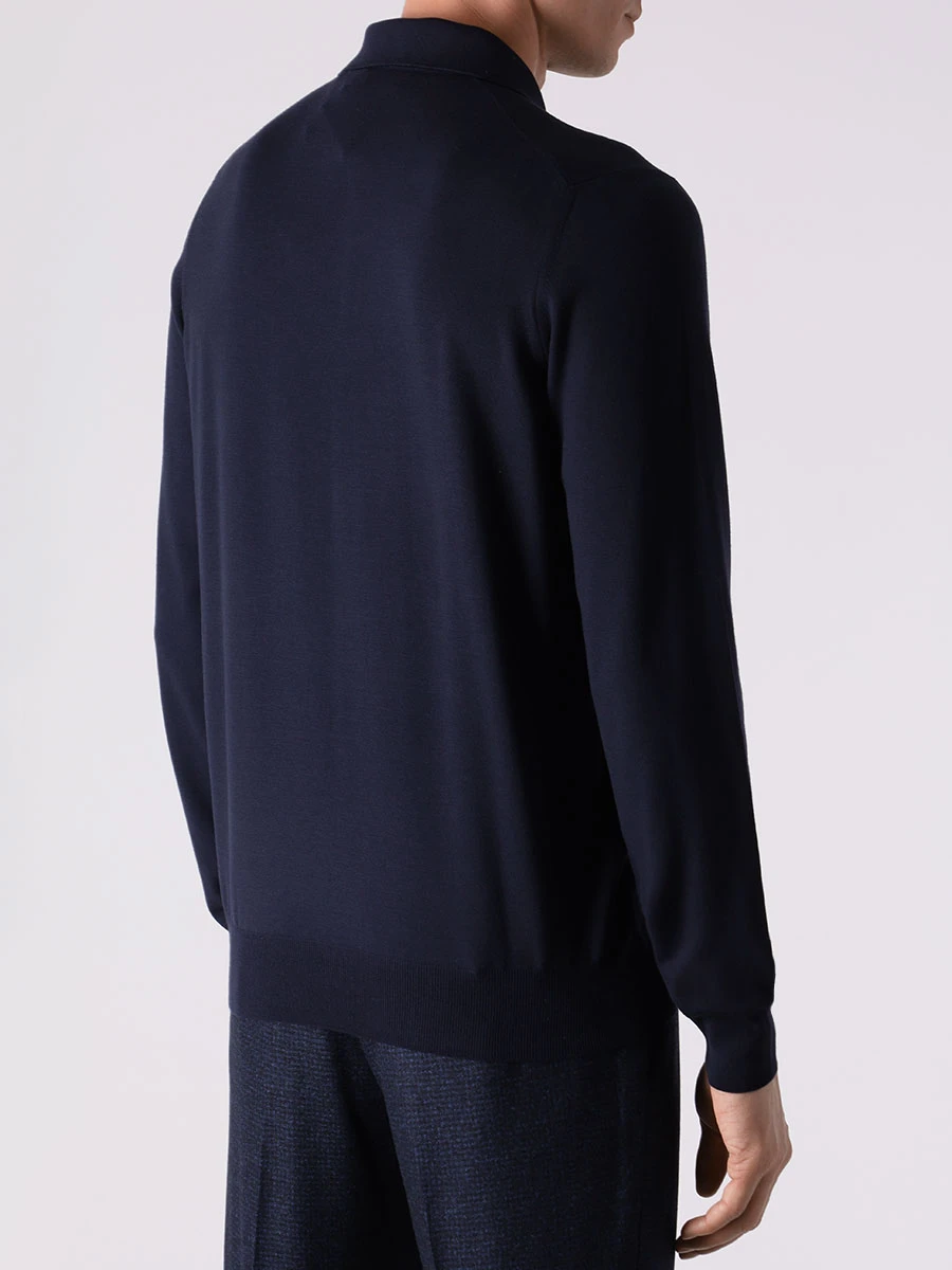 Поло шерстяное GRAN  SASSO 43103/13790/598 Темно- Синий  Фото 3