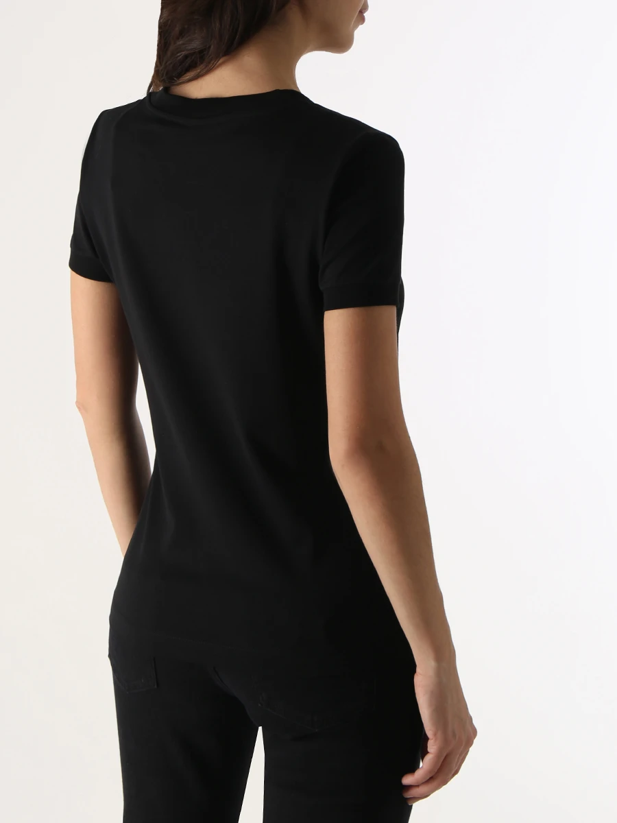 Футболка хлопковая DOLCE & GABBANA F8T00Z G7B3U N0000 Черный  Фото 3