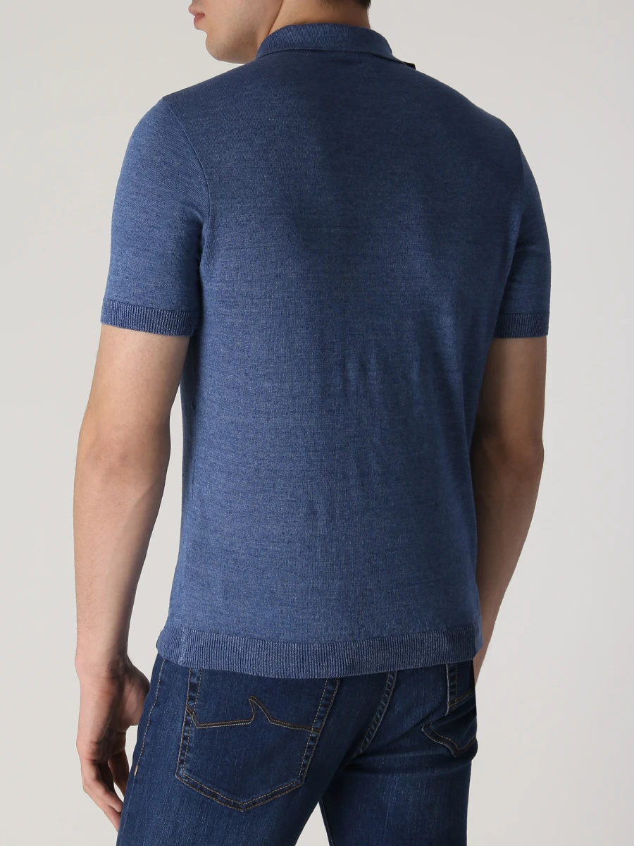 Поло хлопковое PAUL & SHARK 23411624/281 Синий  Фото 3