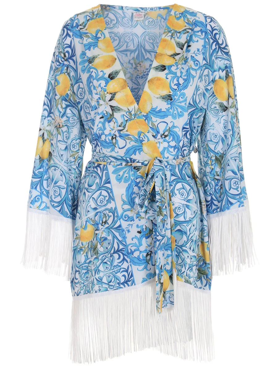 

Туника из вискозы с принтом, 5068 Бора Бора Лимон Сицилия