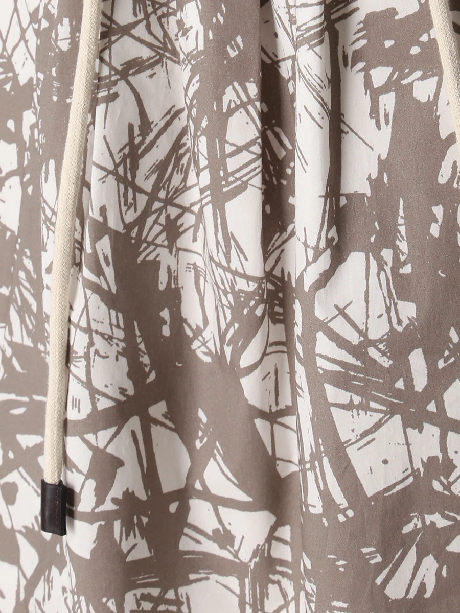 Юбка хлопковая с принтом LORENA ANTONIAZZI P2366G010A/4227 1440 Бежевый  Фото 5