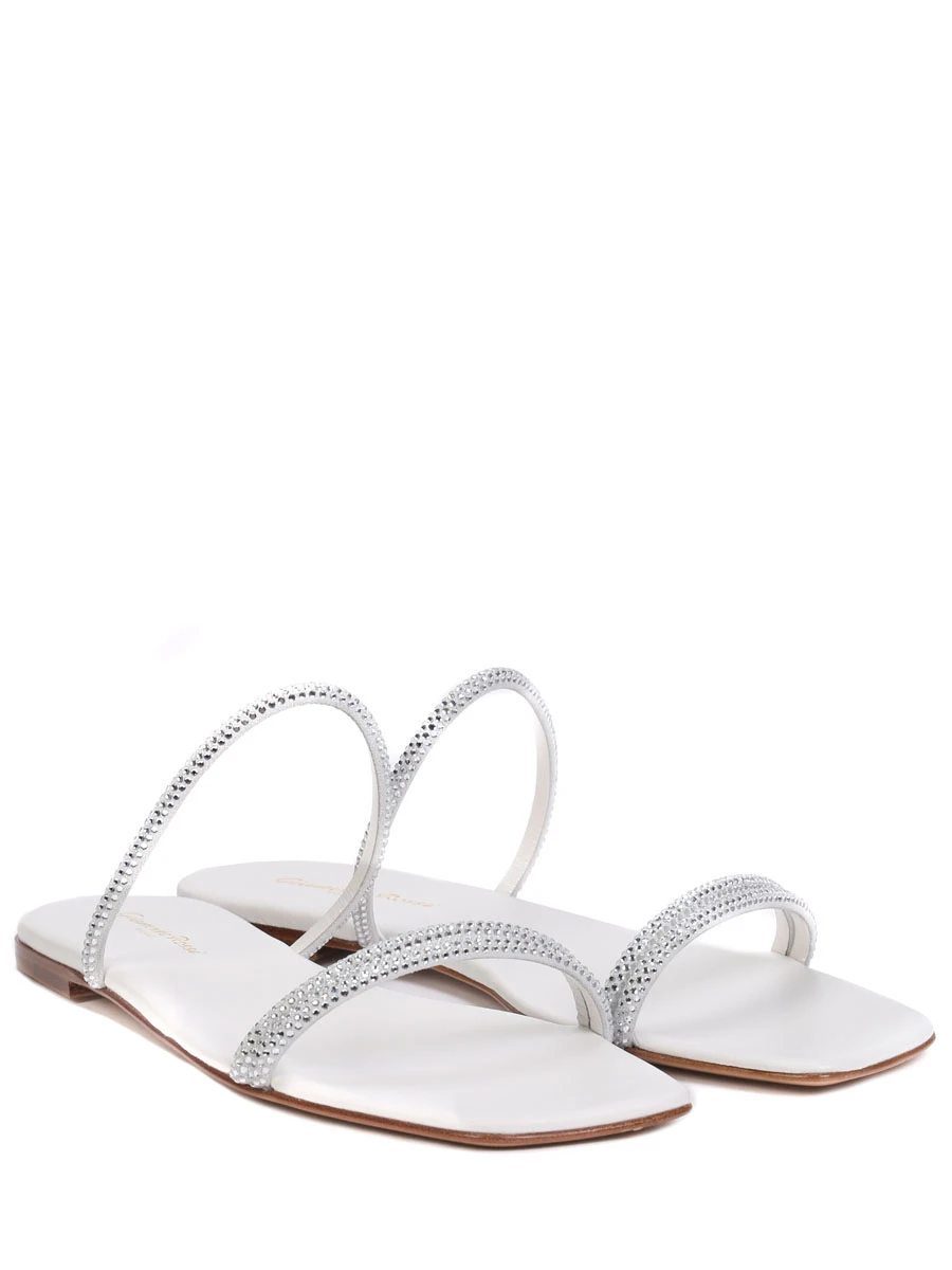 Шлепанцы кожаные GIANVITO ROSSI G16120.05CUO.XCNBIBI Белый  Фото 2