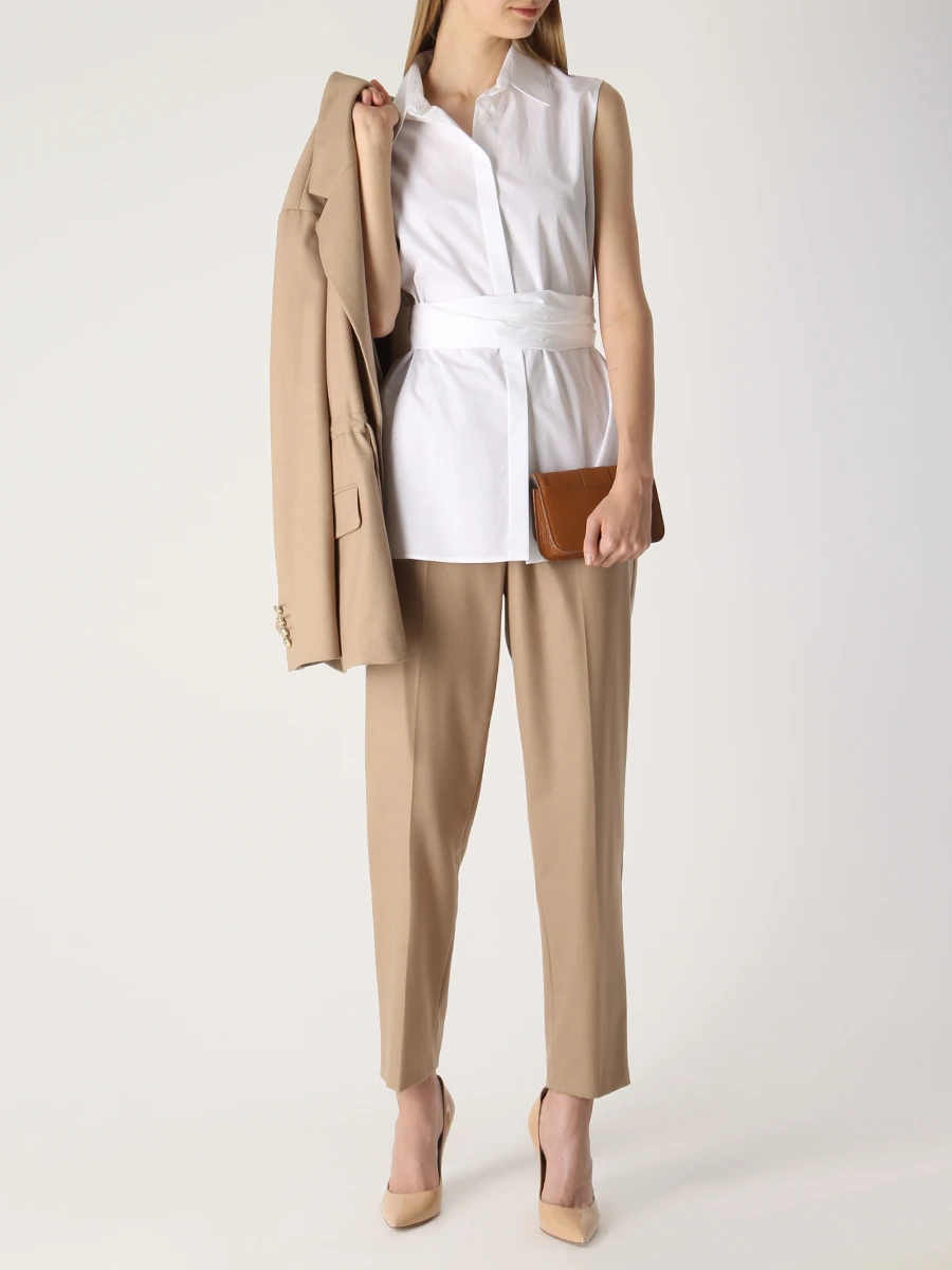 

Блуза хлопковая, Белый, D47401 H0614301