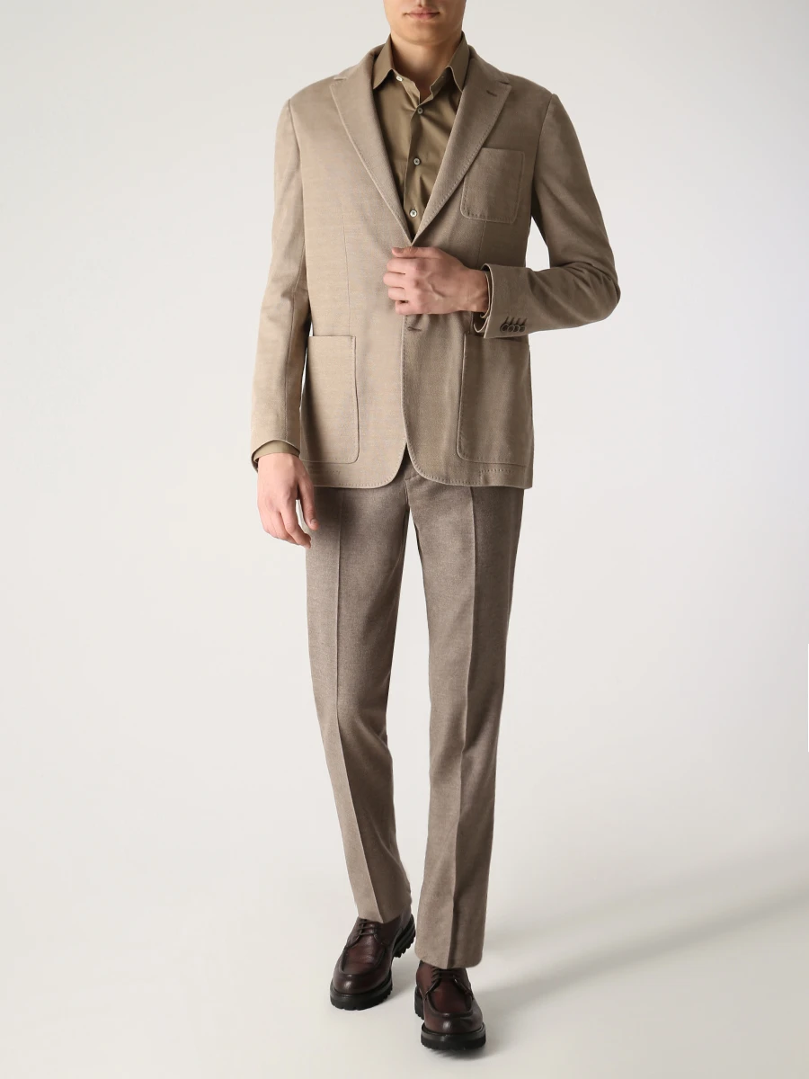 Пиджак хлопковый CANALI JJ01974/702/J0147 Бежевый  Фото 3