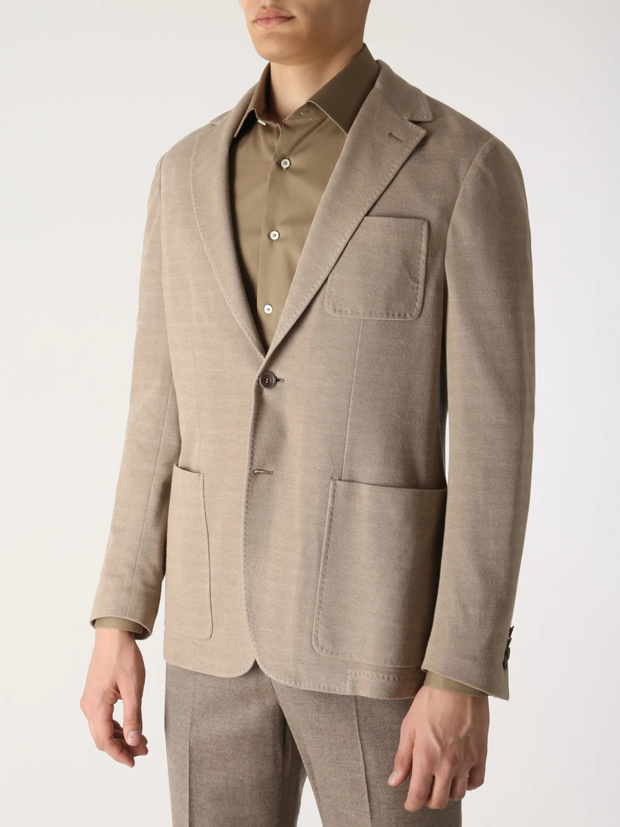 Пиджак хлопковый CANALI JJ01974/702/J0147 Бежевый  Фото 5