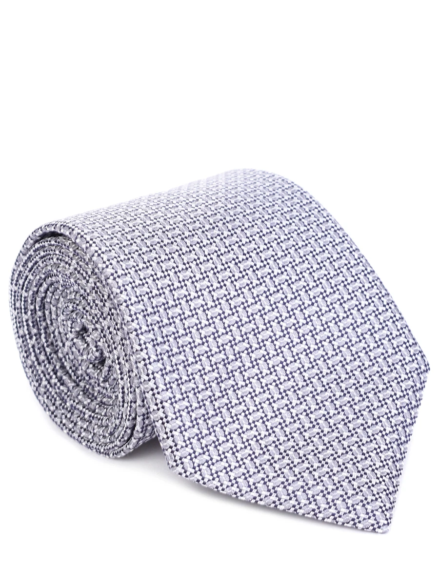 Галстук шелковый с принтом CANALI HJ03673/18/1 Серый 