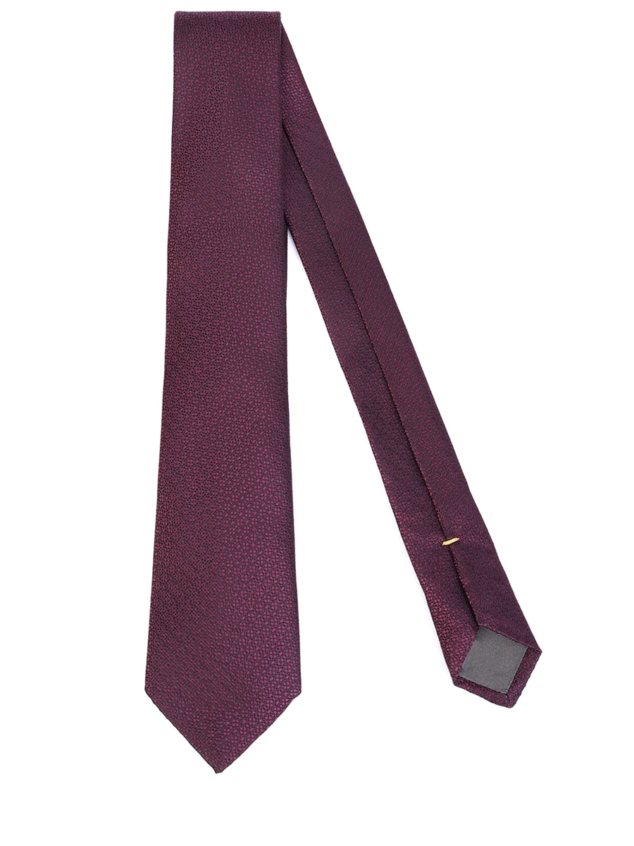 Галстук шелковый с принтом CANALI HJ03675/18/5 Бордовый  Фото 2