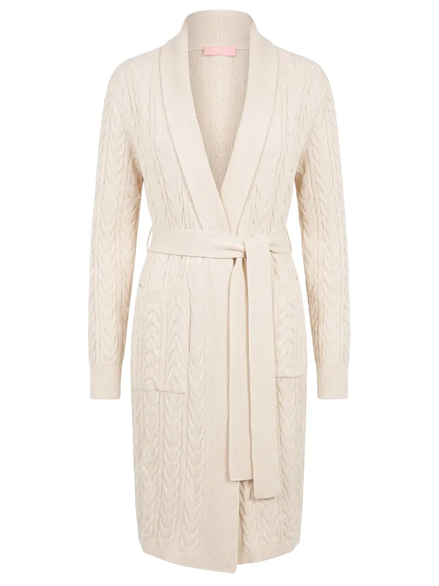 

Кардиган из шелка и кашемира, Кремовый, LW23.CR042.6030.101