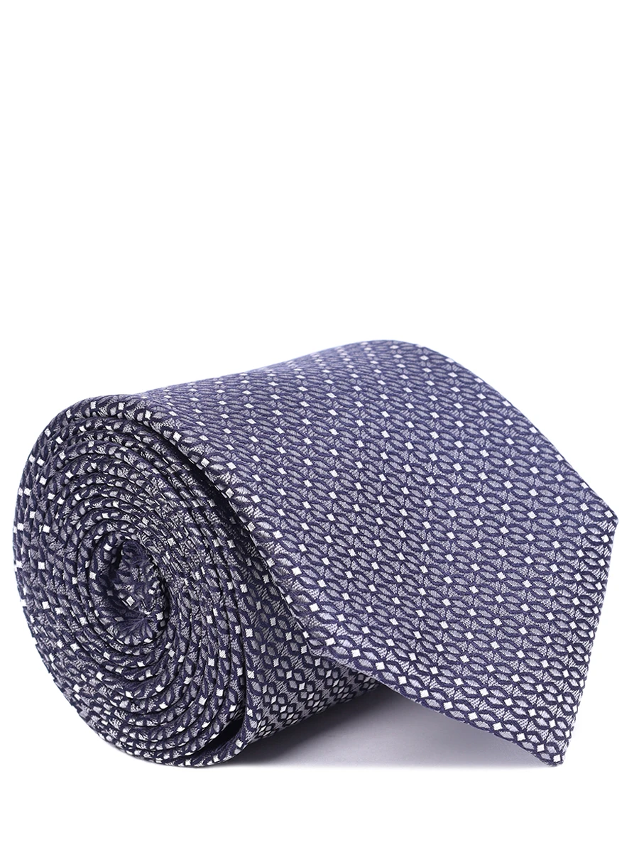 Галстук шелковый с принтом CANALI HJ03643/24/1 Фигура, Серый 