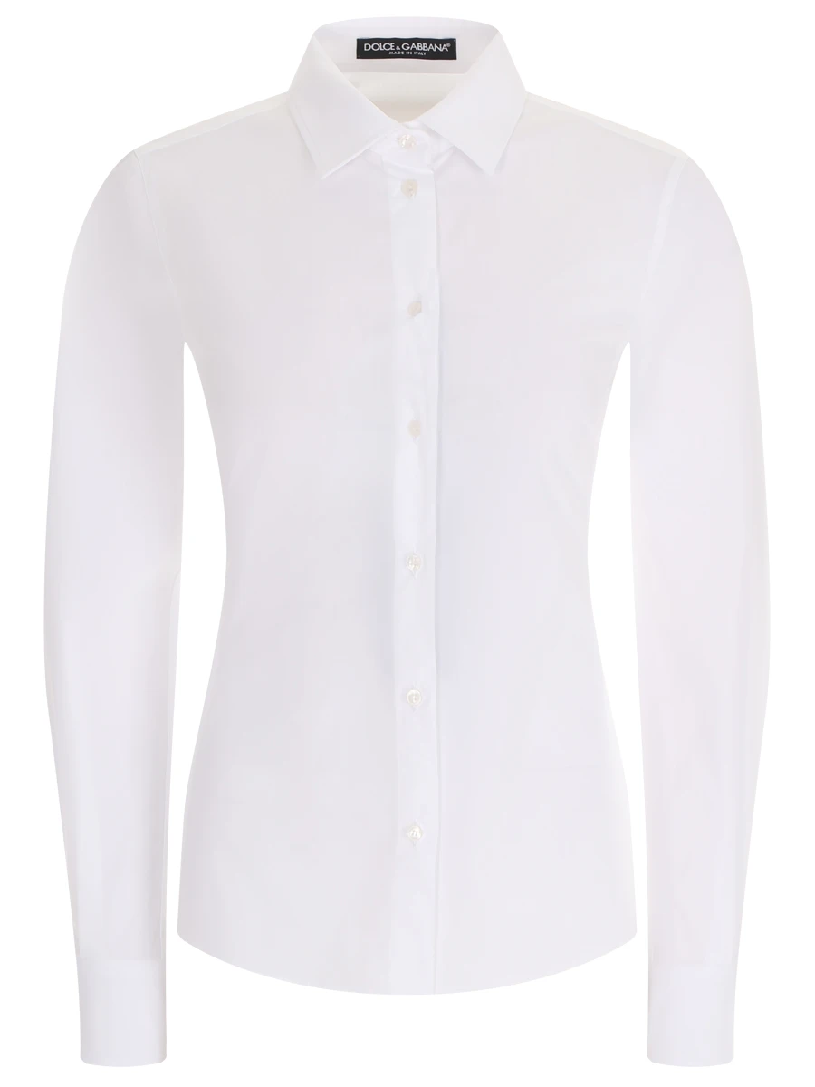 Рубашка хлопковая DOLCE & GABBANA F5G19T FUEEE W0800, размер 40, цвет белый - фото 1