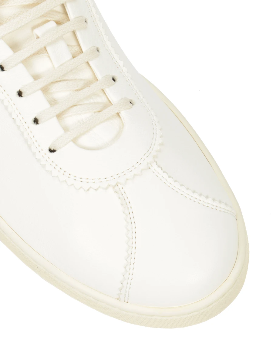 Кеды кожаные KITON USSTEN1N0088603002 Белый  Фото 5