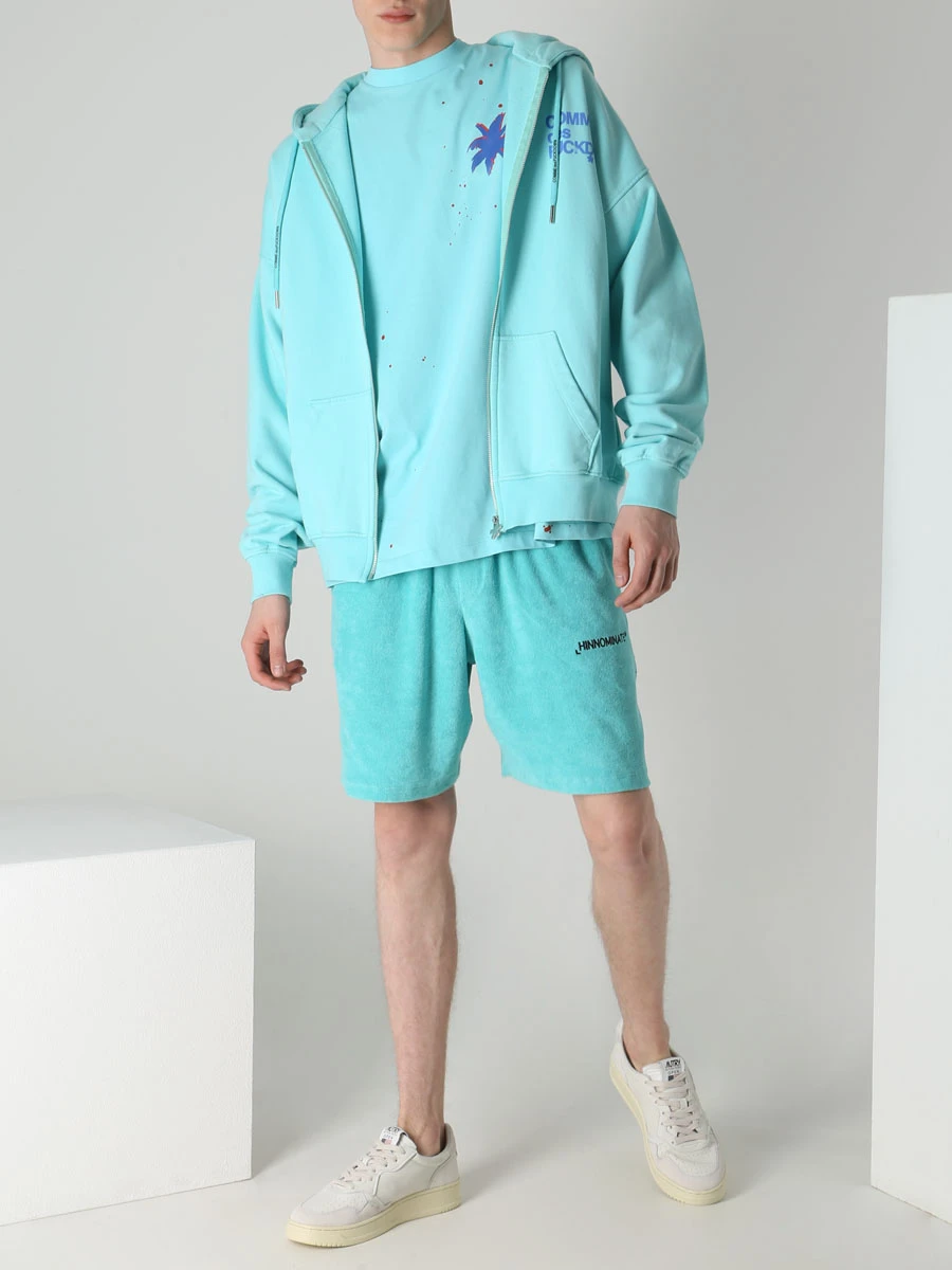 Олимпийка хлопковая COMME DES FUCKDOWN CDFU2427 VERDE ACQUA Бирюзовый  Фото 2