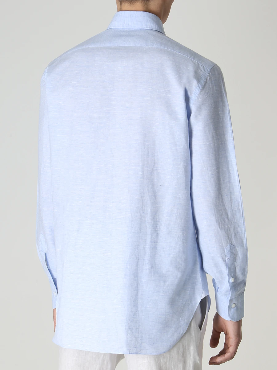 Рубашка Regular Fit хлопковая BARBA 134083-03/271215 Голубой  Фото 3