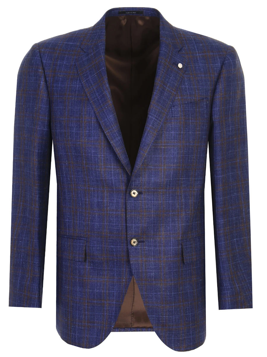 Пиджак из шерсти и шелка LUBIAM 32064/2/2041/L, размер 56, цвет синий