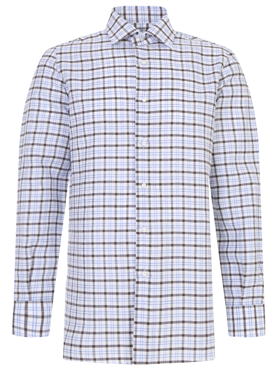Рубашка Regular Fit хлопковая в клетку STILE LATINO