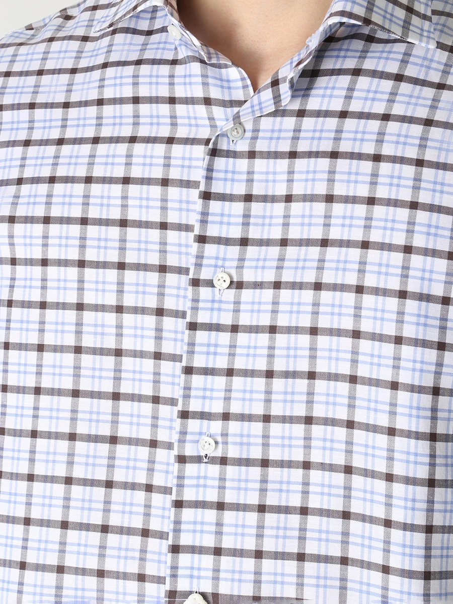 Рубашка Regular Fit хлопковая в клетку STILE LATINO CMM12104 WM10 Клетка  Фото 5