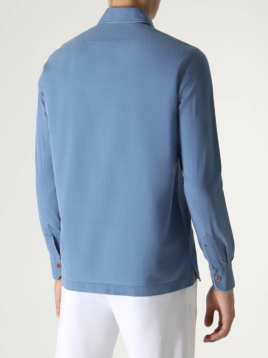 Поло Regular Fit хлопковое KITON UMCPOSH0841603000 Голубой  Фото 3