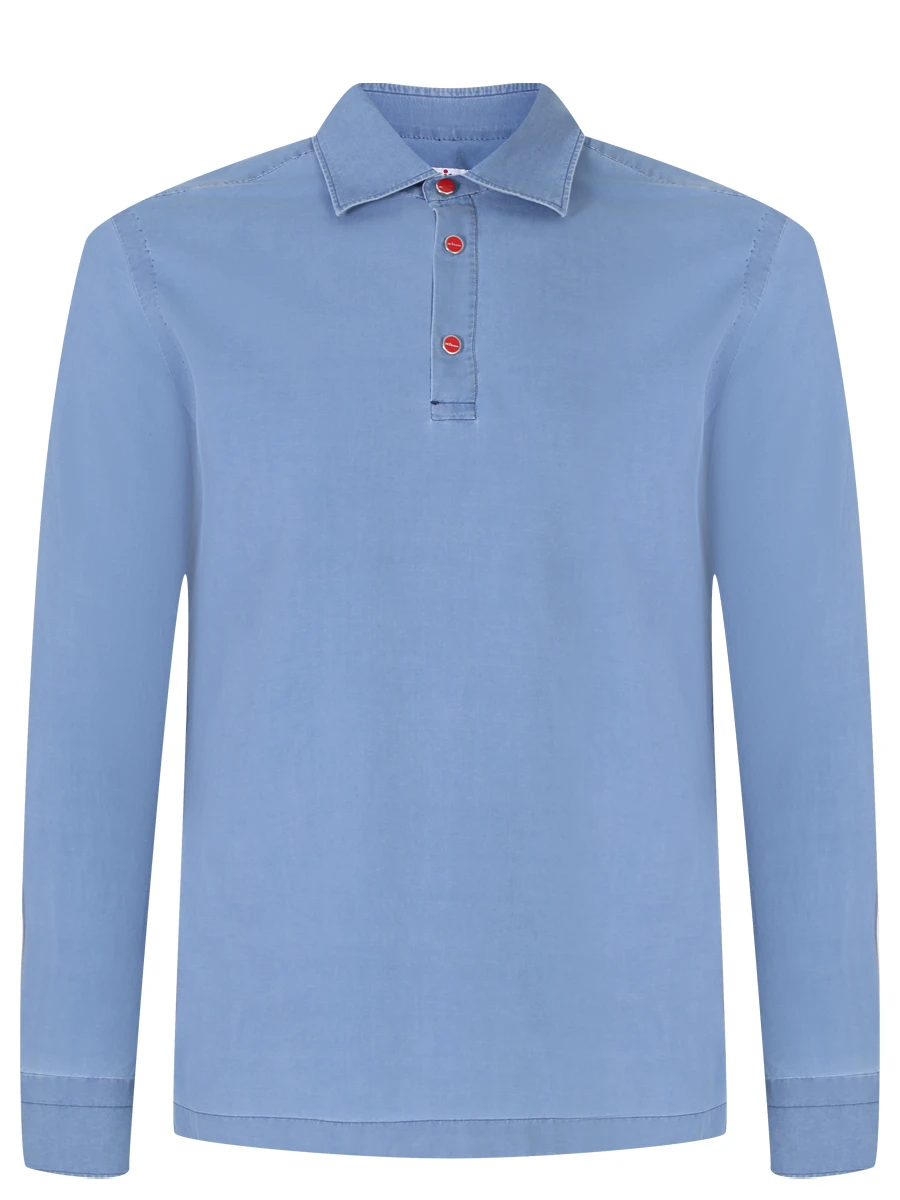 Поло Regular Fit хлопковое KITON UMCPOSH0841603000 Голубой 