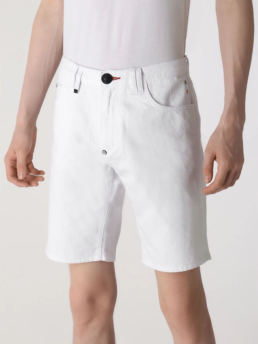 Шорты джинсовые PHILIPP PLEIN MDT2700/01 Белый  Фото 4