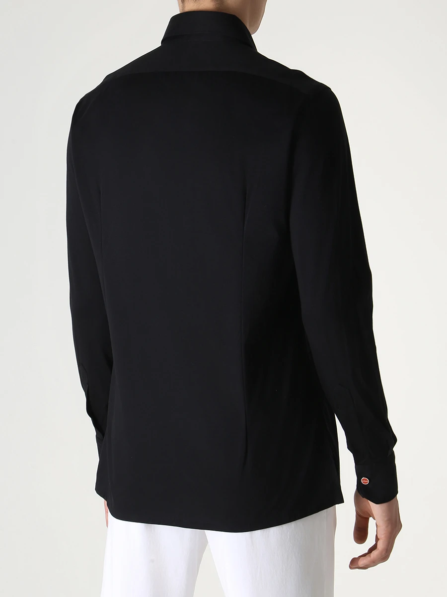 Рубашка Slim Fit хлопковая KITON UMCNERPK06R4913001, размер 50, цвет черный - фото 3