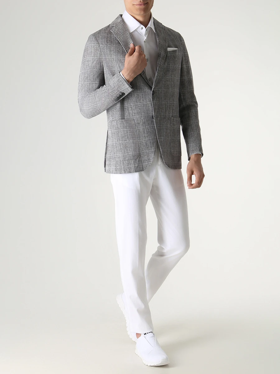 

Рубашка Slim Fit хлопковая, Белый, UMCNERCK06R491200