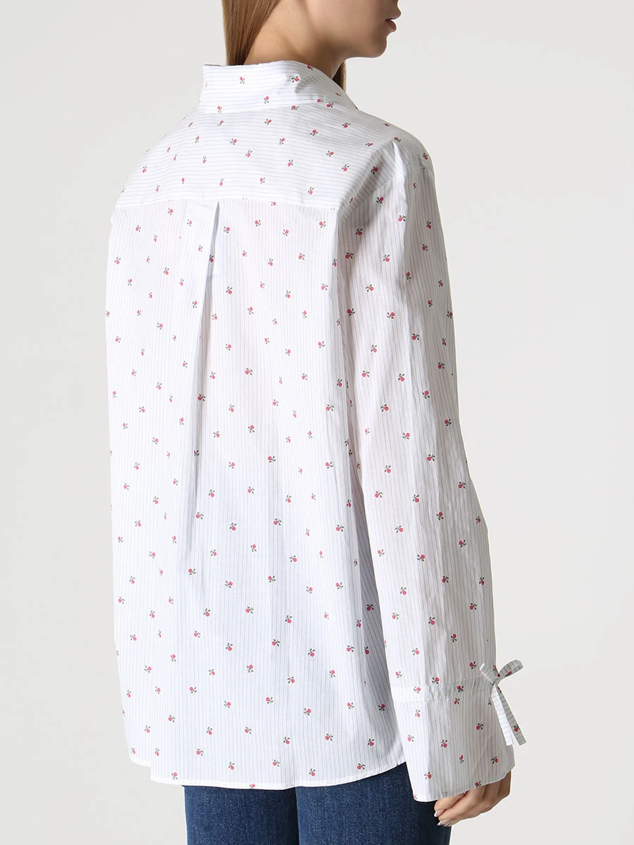 Блуза хлопковая с принтом JACOB COHEN VC034 01 T492A 0035, размер 40 - фото 3