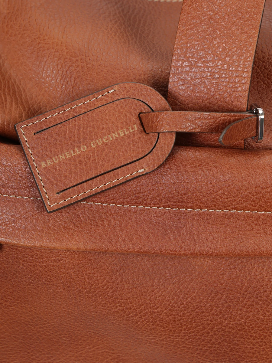 Сумка кожаная BRUNELLO CUCINELLI MBZIU395 C6608 Коричневый  Фото 5