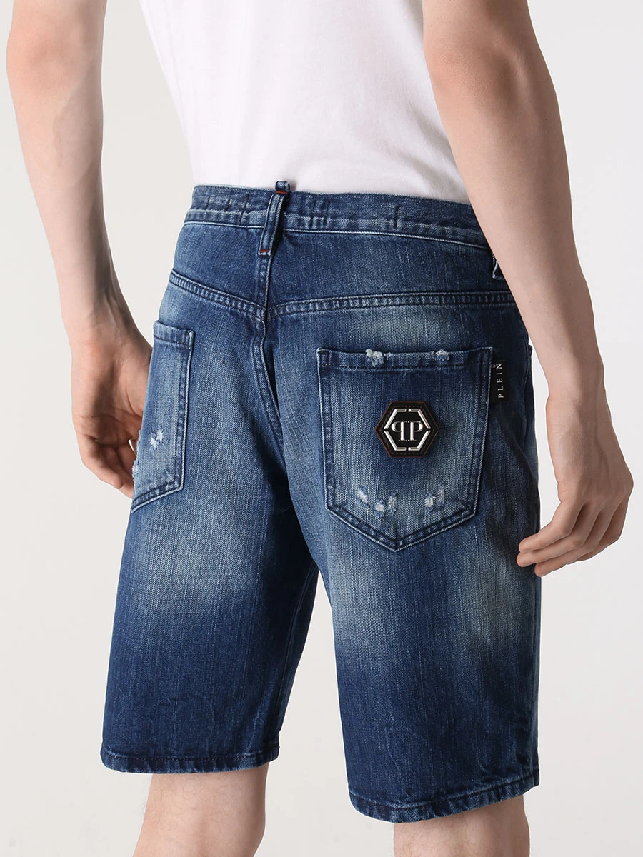 Шорты джинсовые PHILIPP PLEIN MDT2699/08 Синий  Фото 3