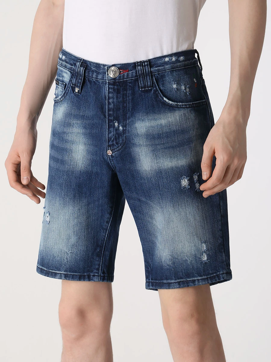 Шорты джинсовые PHILIPP PLEIN MDT2699/08 Синий  Фото 4