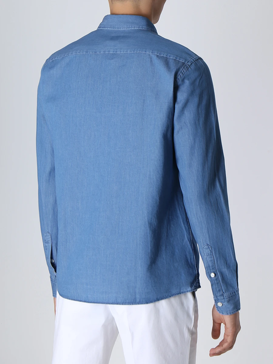 Рубашка Slim Fit джинсовая BOSS 50497046/426, размер 52, цвет голубой 50497046/426 - фото 3