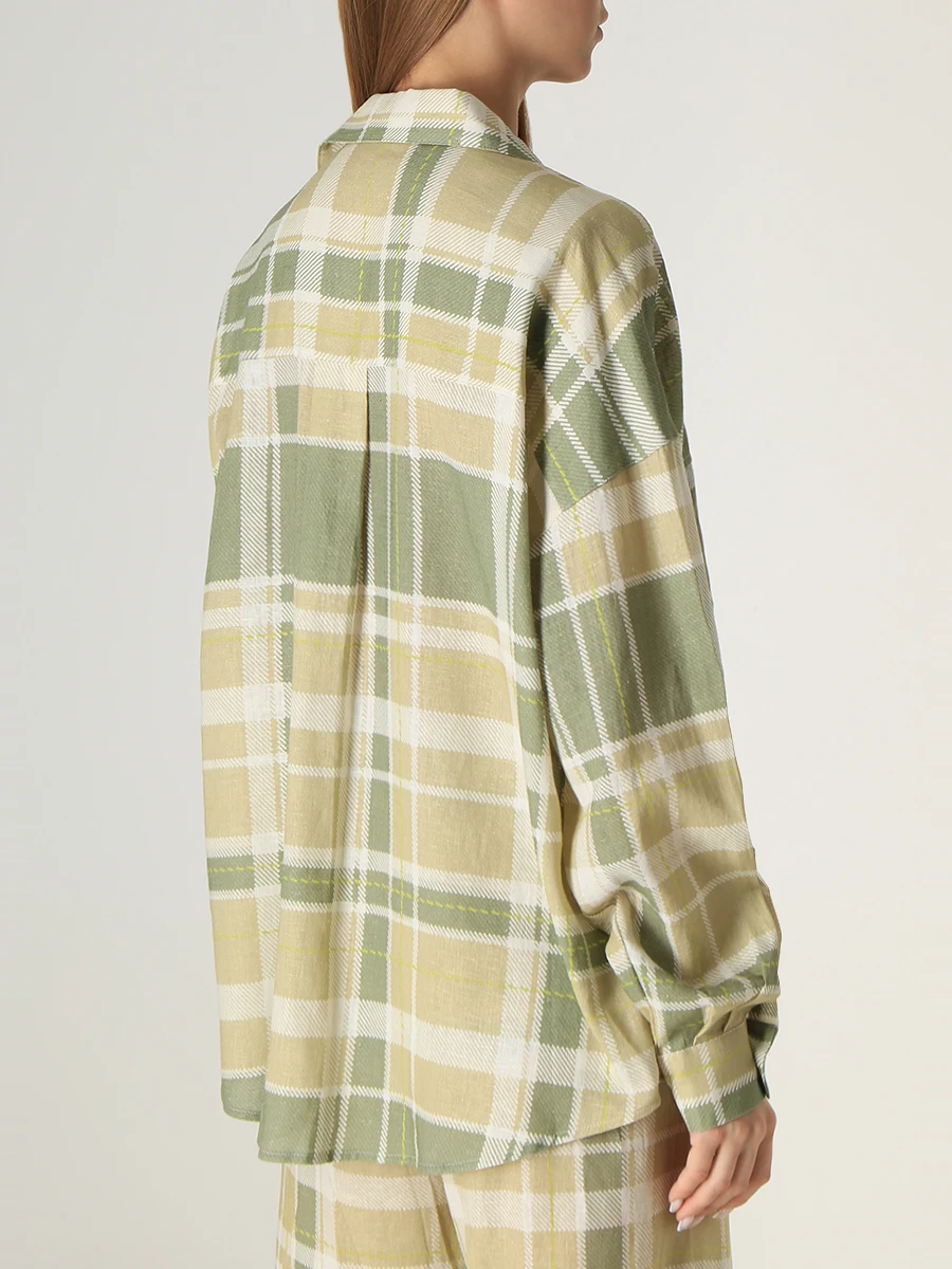 Рубашка из вискозы и льна BALLANTYNE BLH138 QVA03, размер 44, цвет бежевый - фото 3