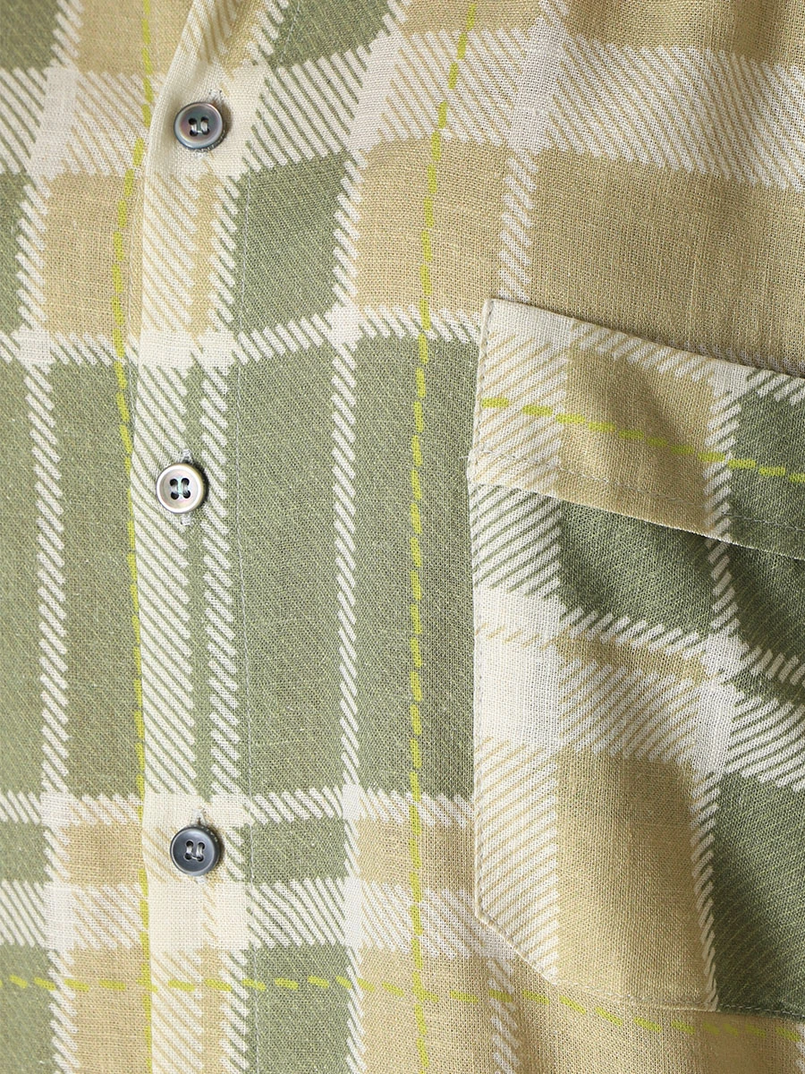 Рубашка из вискозы и льна BALLANTYNE BLH138 QVA03, размер 44, цвет бежевый - фото 5