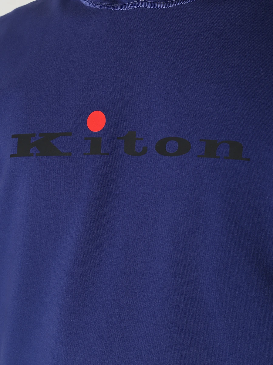 Худи хлопковое KITON UMK027205000 Синий  Фото 5