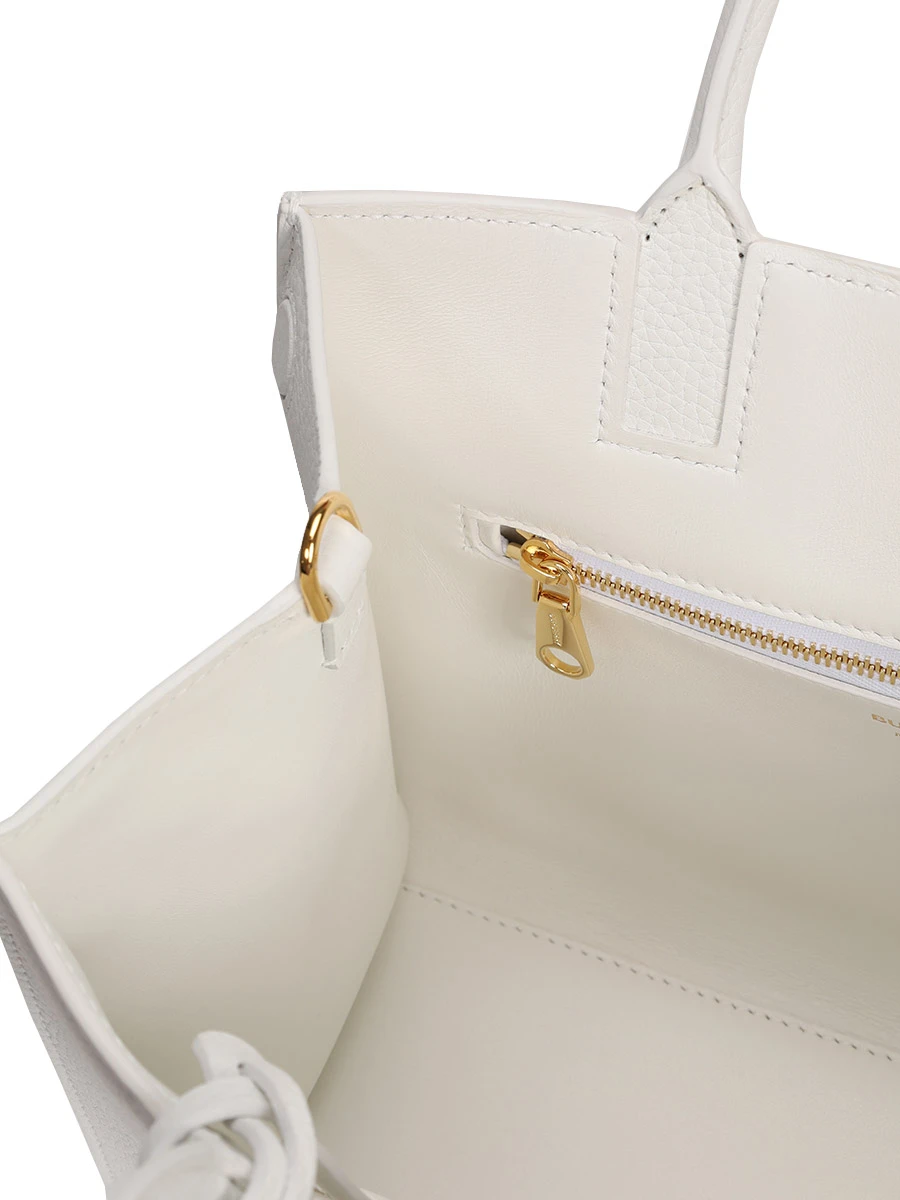 Сумка кожаная Frances BURBERRY 8072517 A1462 Белый  Фото 4