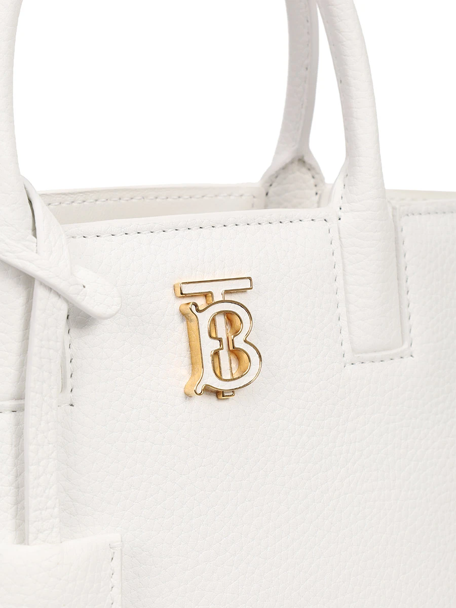 Сумка кожаная Frances BURBERRY 8072517 A1462 Белый  Фото 5