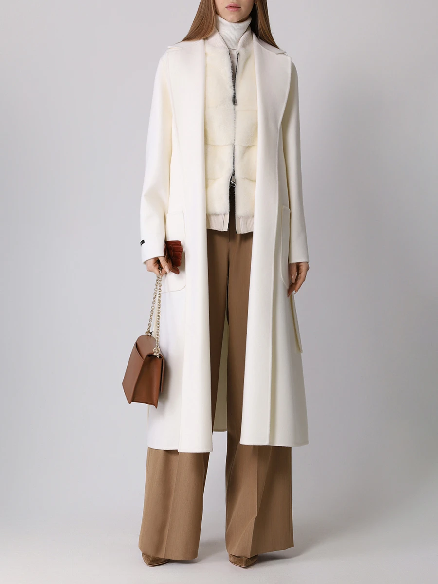 Брюки шерстяные BURBERRY 8071100 A2146 Бежевый  Фото 2