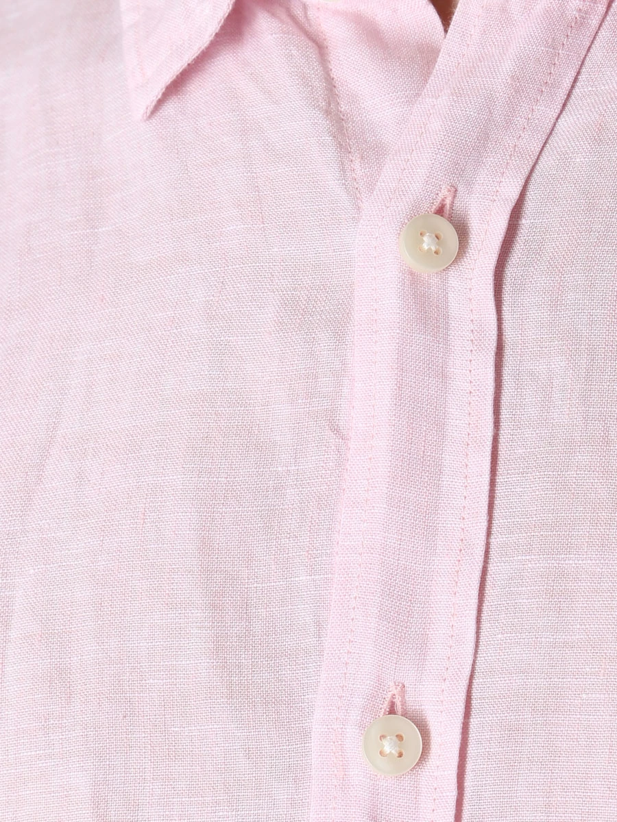 Рубашка Regular Fit льняная BOSS 50490340/690, размер 46, цвет розовый 50490340/690 - фото 5