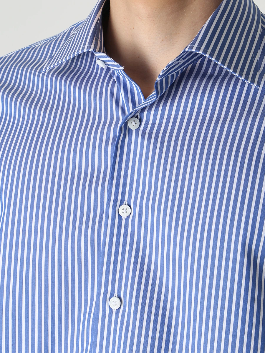 

Рубашка Slim Fit хлопковая, Синий, CAMICIA BUR/BR957