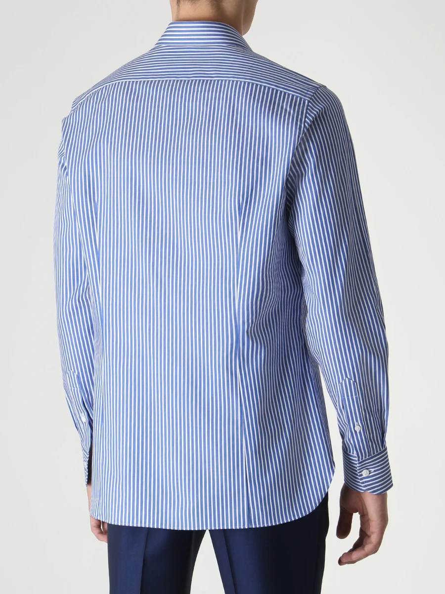 Рубашка Slim Fit хлопковая ROBERTO RICETTI CAMICIA BUR/BR957, размер 52, цвет синий CAMICIA BUR/BR957 - фото 3