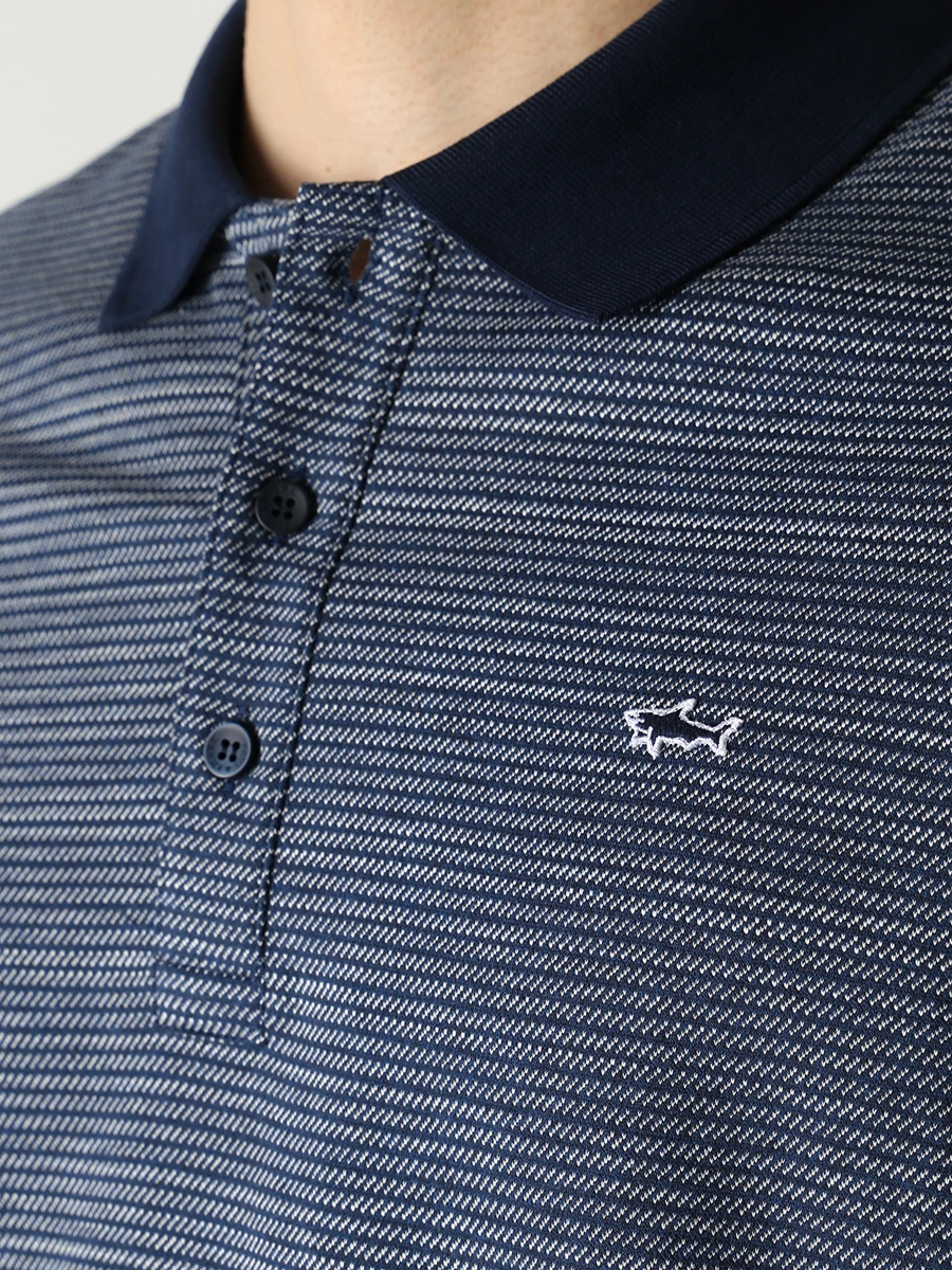 Поло хлопковое PAUL & SHARK 23411255/349 Синий  Фото 5