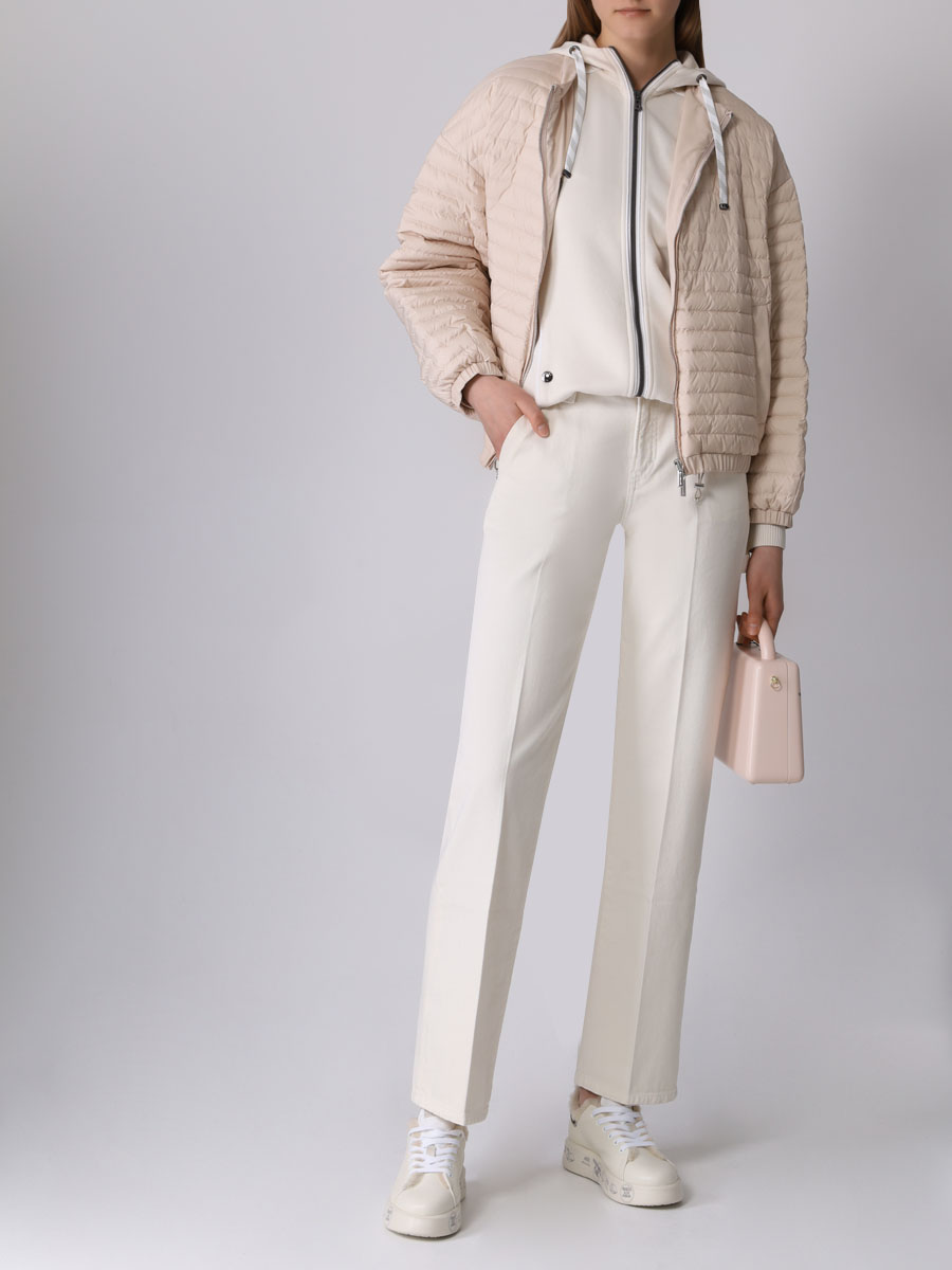 Бомбер стеганый MOORER MODGI100849 ELVIRA CIPRIA-V-S3 Бежевый  Фото 2