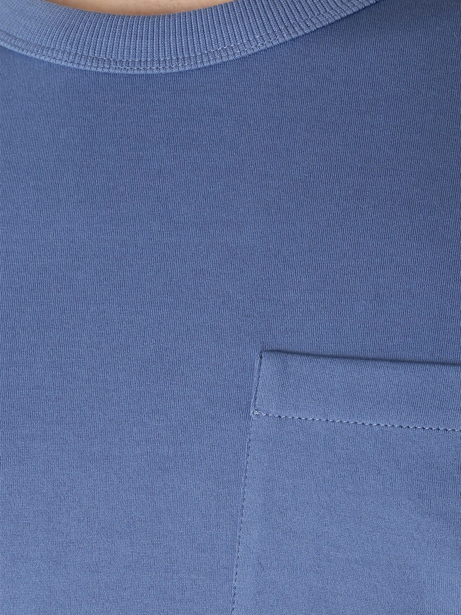 Футболка хлопковая BRUNELLO CUCINELLI M0T617187 C9673 Синий  Фото 5