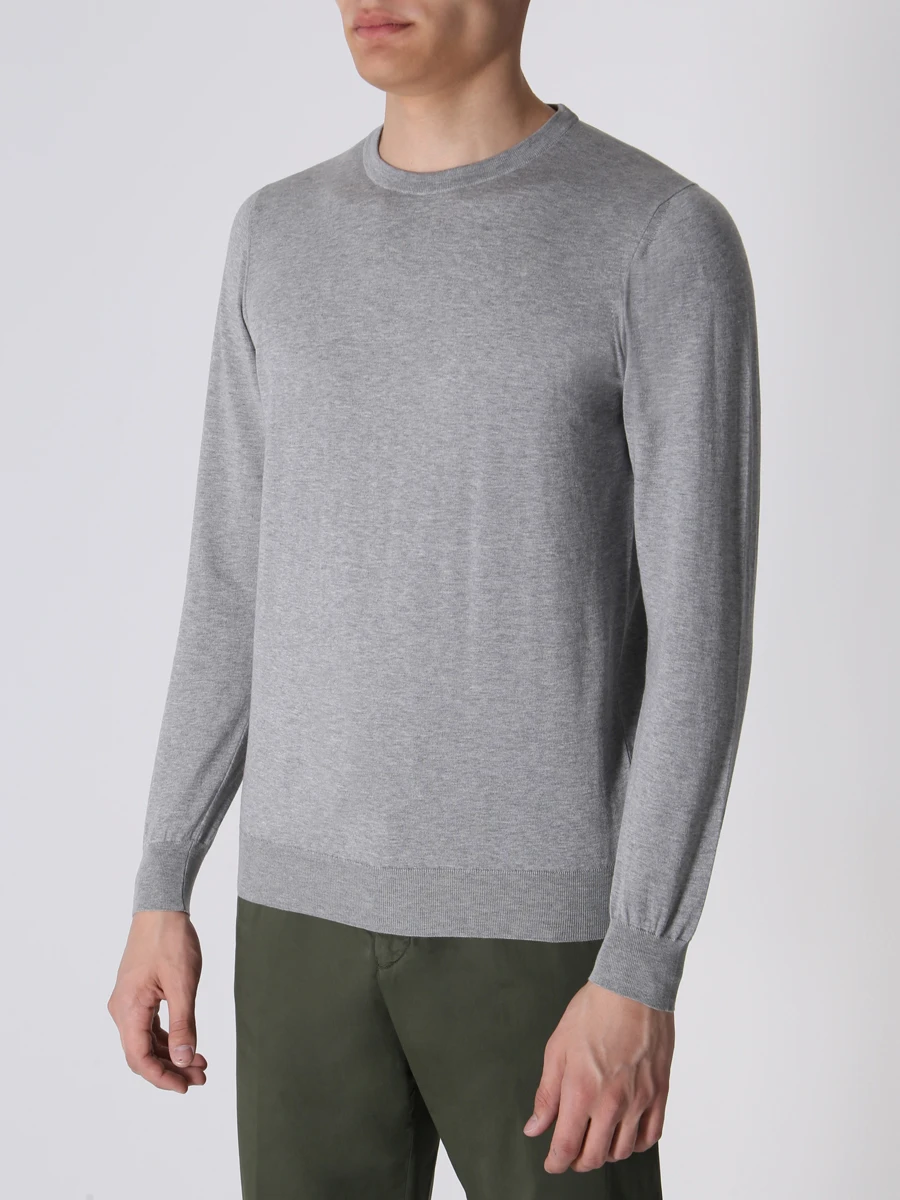 Джемпер хлопковый KITON UK31UE23K283001 Серый  Фото 5
