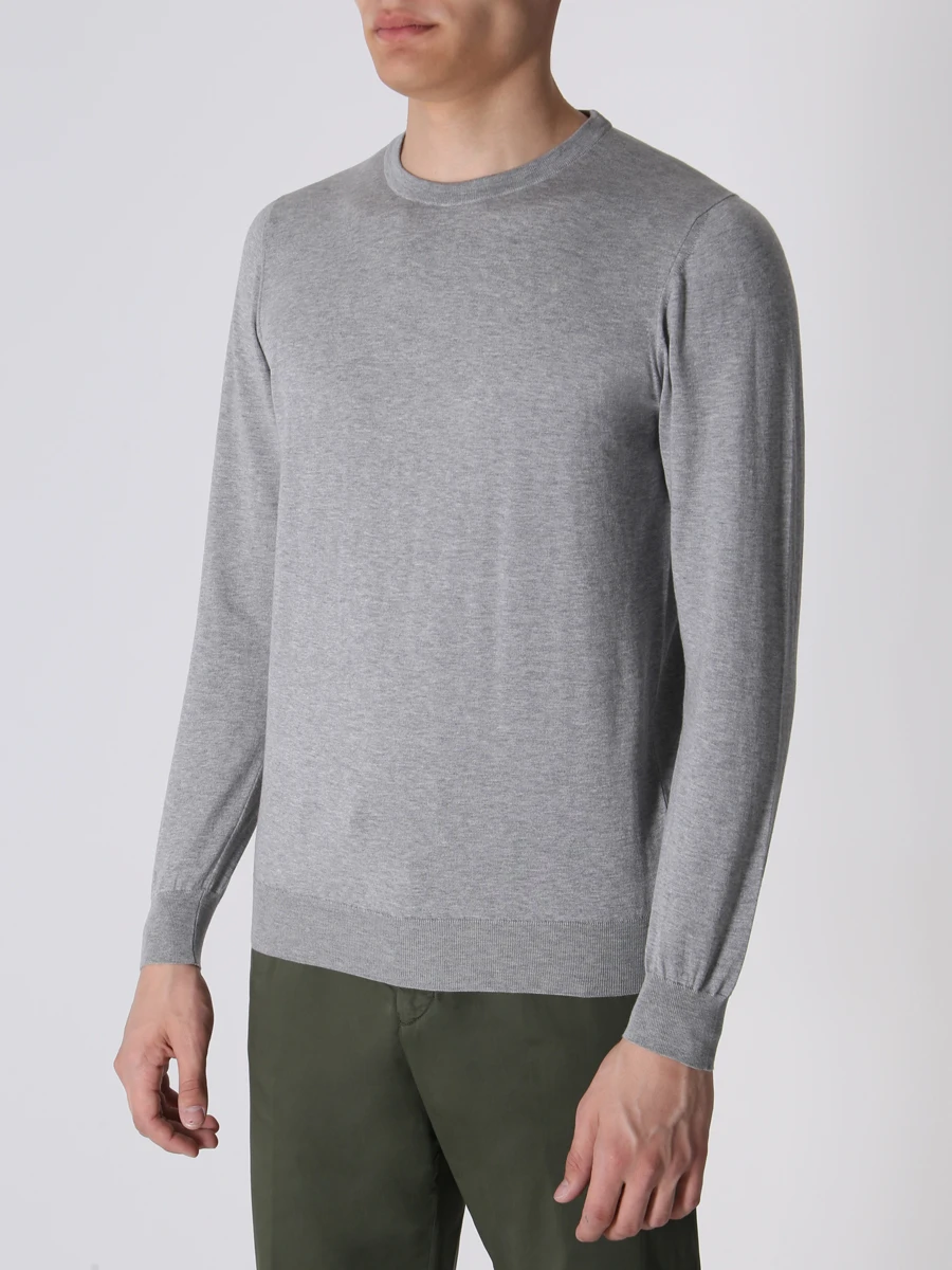 Джемпер хлопковый KITON UK31UE23K283001 Серый  Фото 4