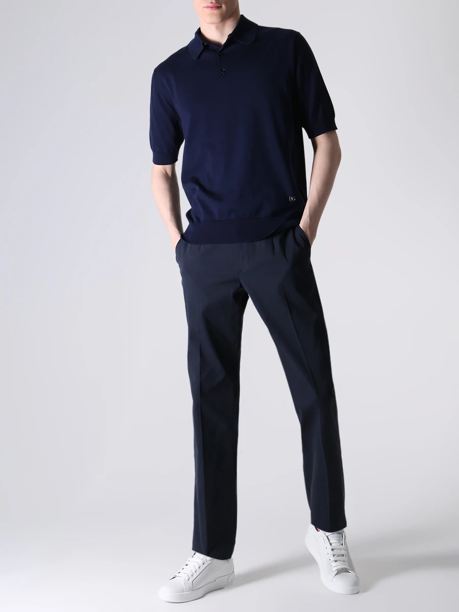 Брюки хлопковые DOLCE & GABBANA GVB6ET FUFMJ B0665 Синий  Фото 2