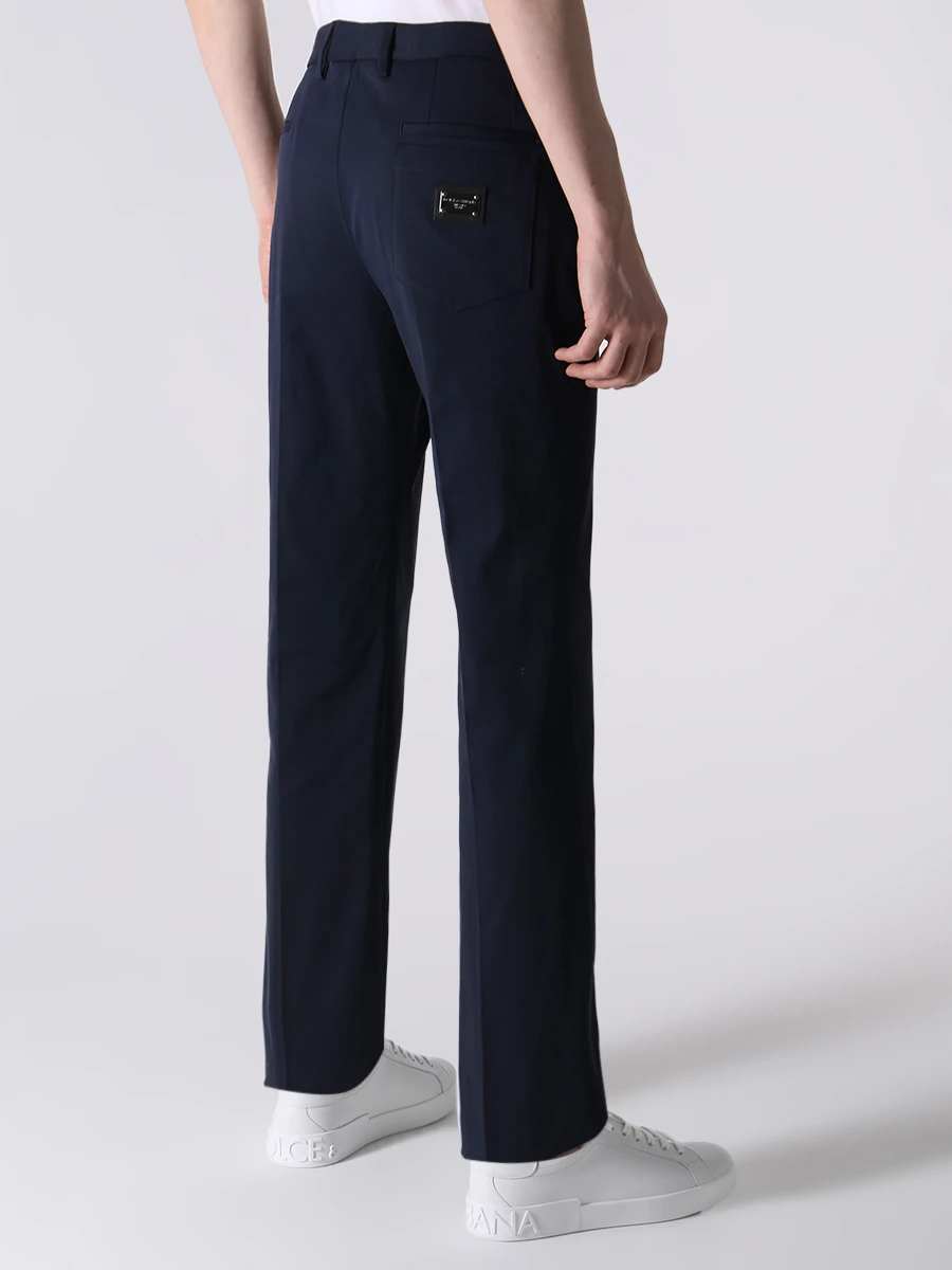 Брюки хлопковые DOLCE & GABBANA GVB6ET FUFMJ B0665 Синий  Фото 3