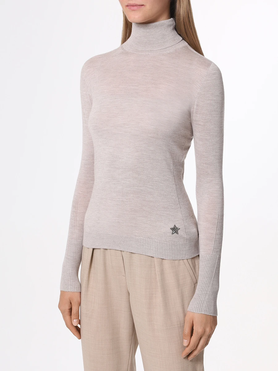 Водолазка кашемировая LORENA ANTONIAZZI A23113DM15A/380 159 Бежевый  Фото 4