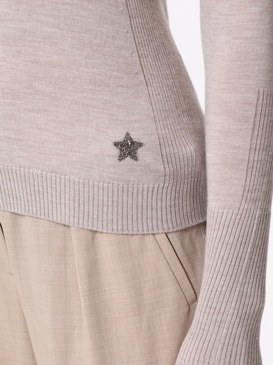 Водолазка кашемировая LORENA ANTONIAZZI A23113DM15A/380 159 Бежевый  Фото 5